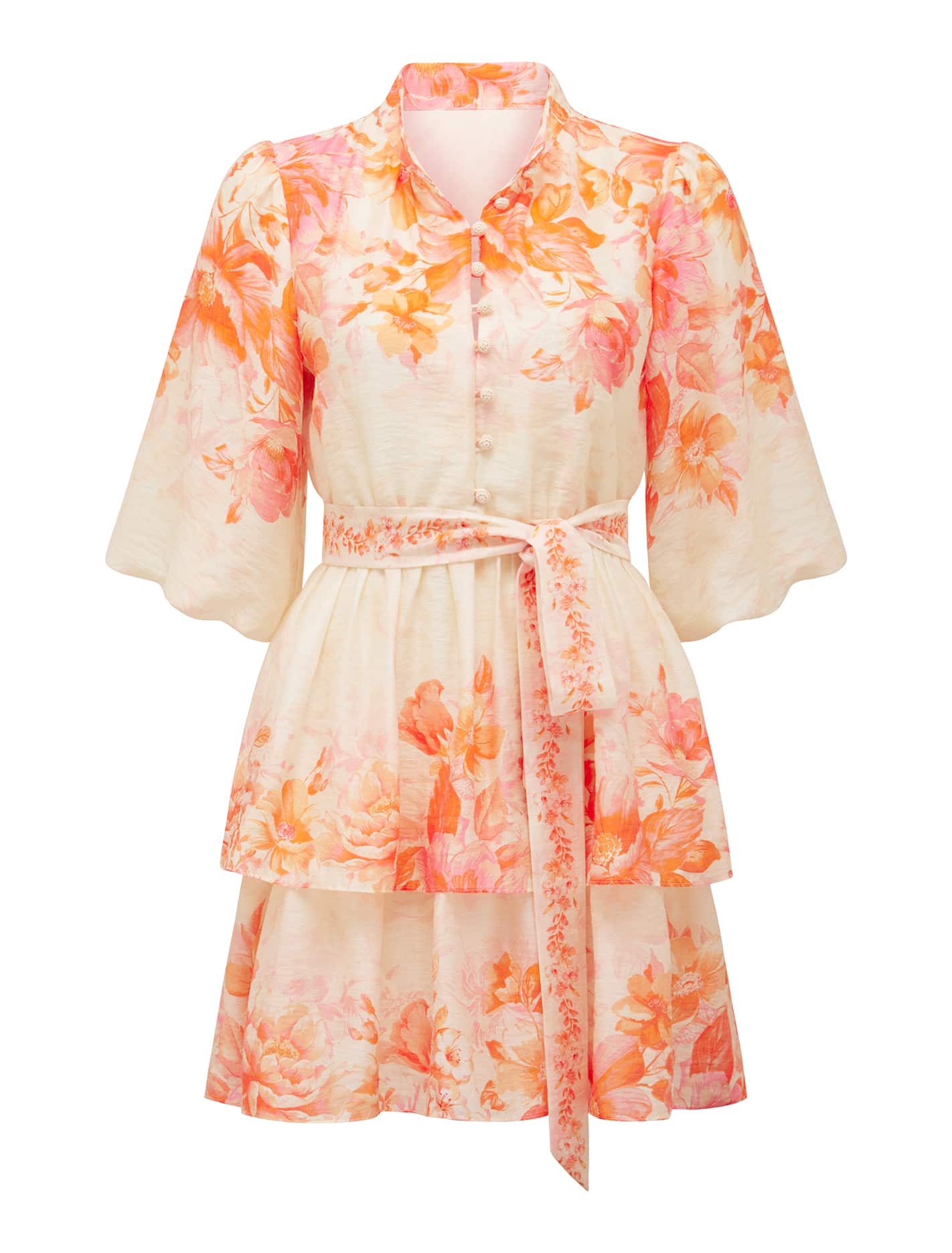 Isla Printed Tiered Mini Dress Piper Floral_mannequin