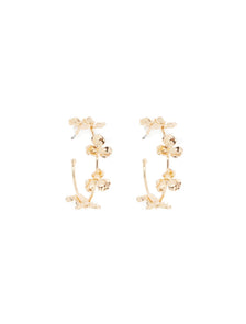Emily Small Flower Hoop Gold_mannequin