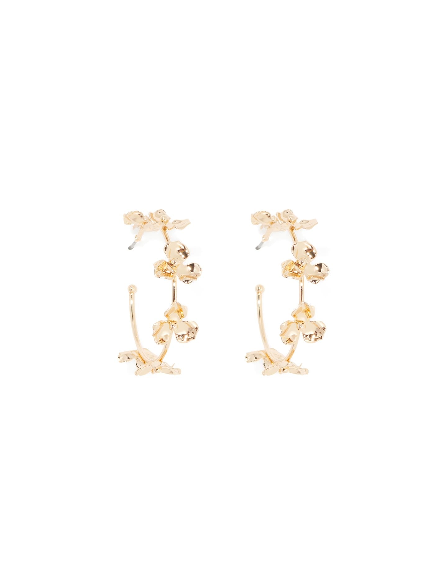 Emily Small Flower Hoop Gold_mannequin
