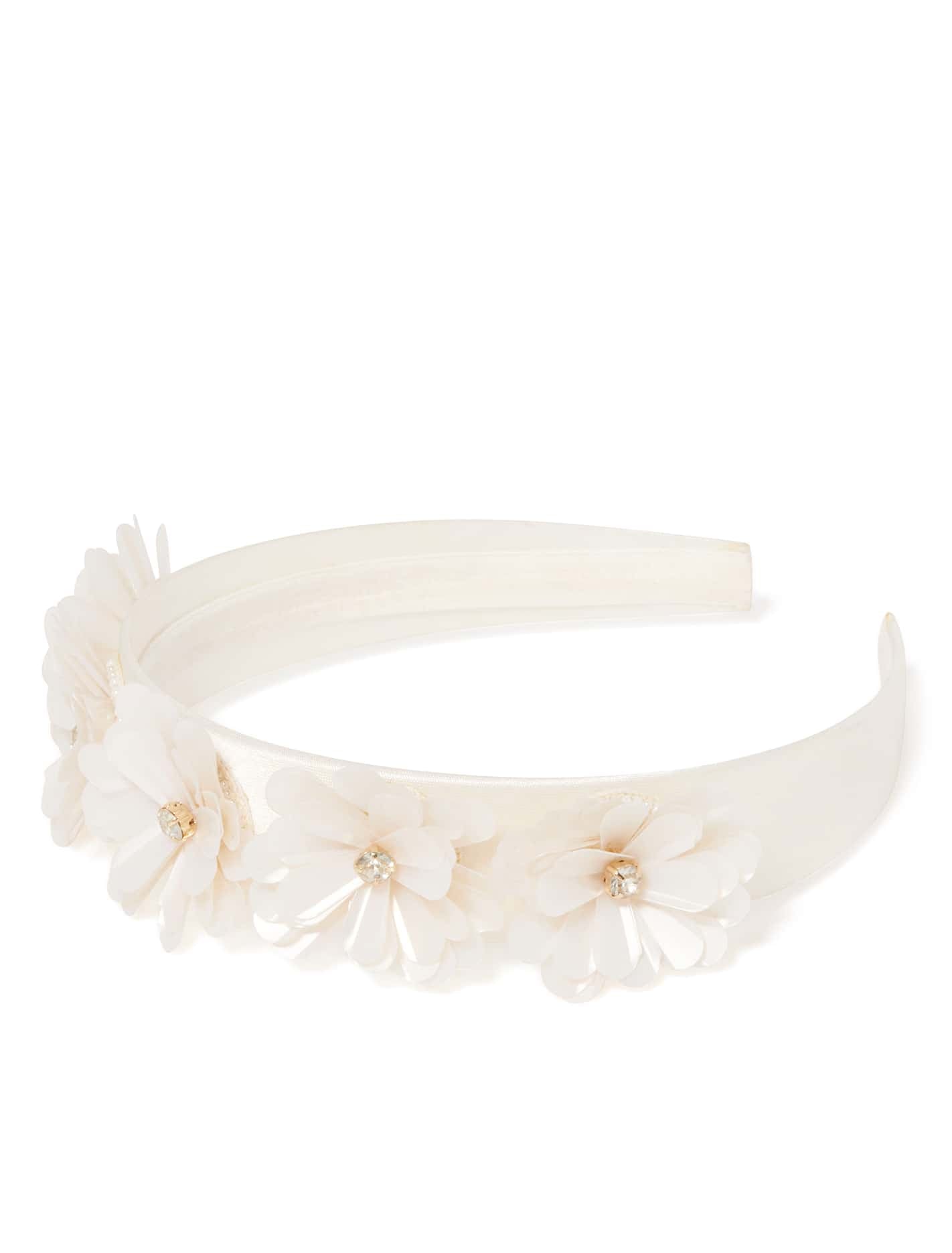 Tabitha Statement Flower Headband Ivory_mannequin