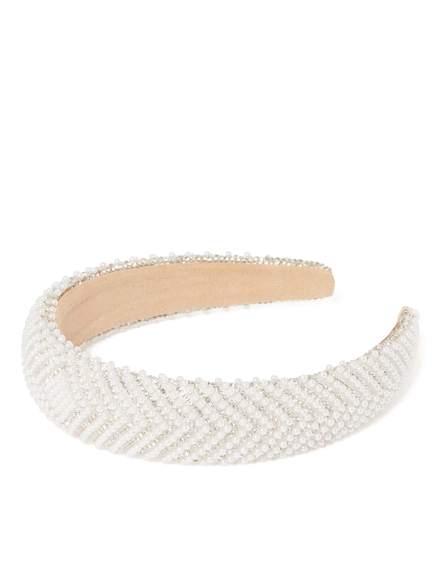 Anthea Padded Pearl Headband_mannequin