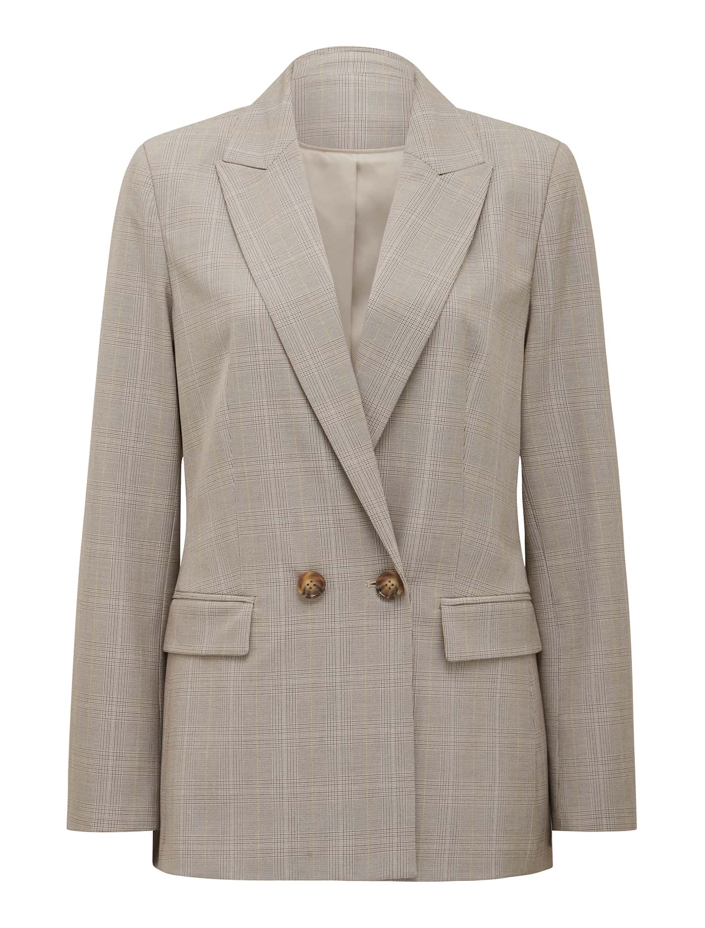 Isla Double Breasted Blazer Light Grey Check Suit_mannequin