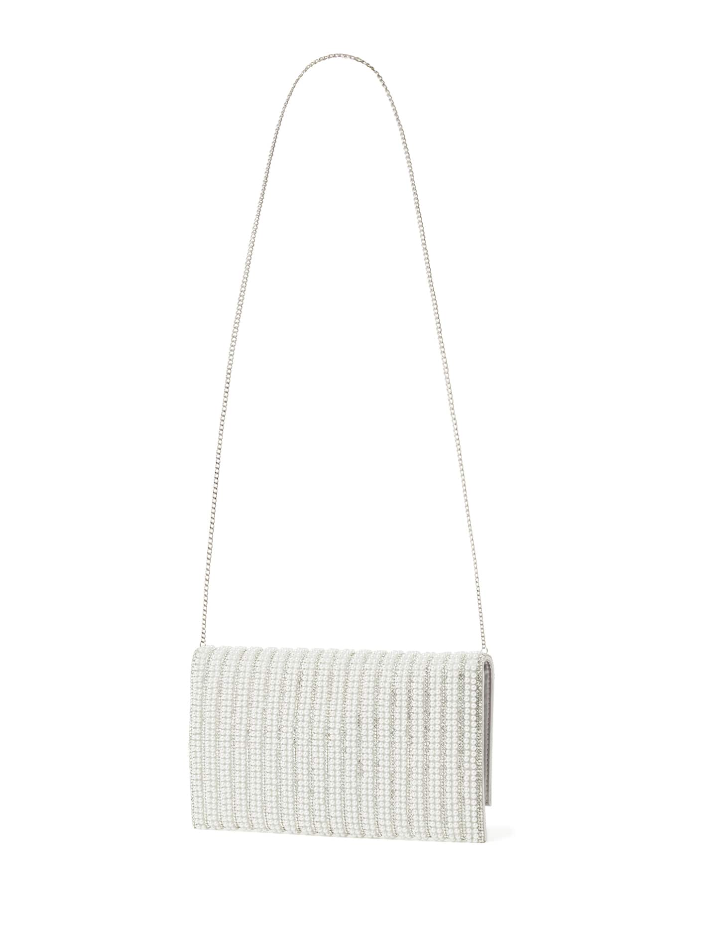Molly Panel Sparkle Clutch Crystal/ Pearl_mannequin