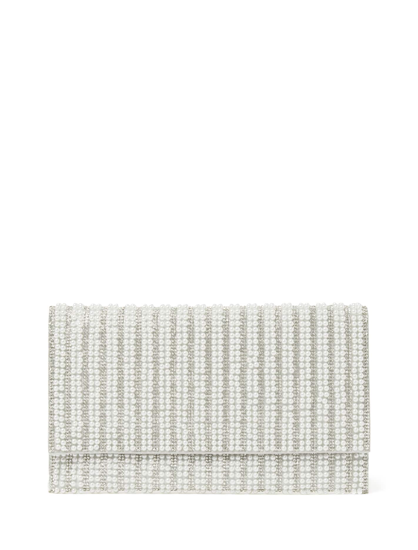Molly Panel Sparkle Clutch Crystal/ Pearl_mannequin