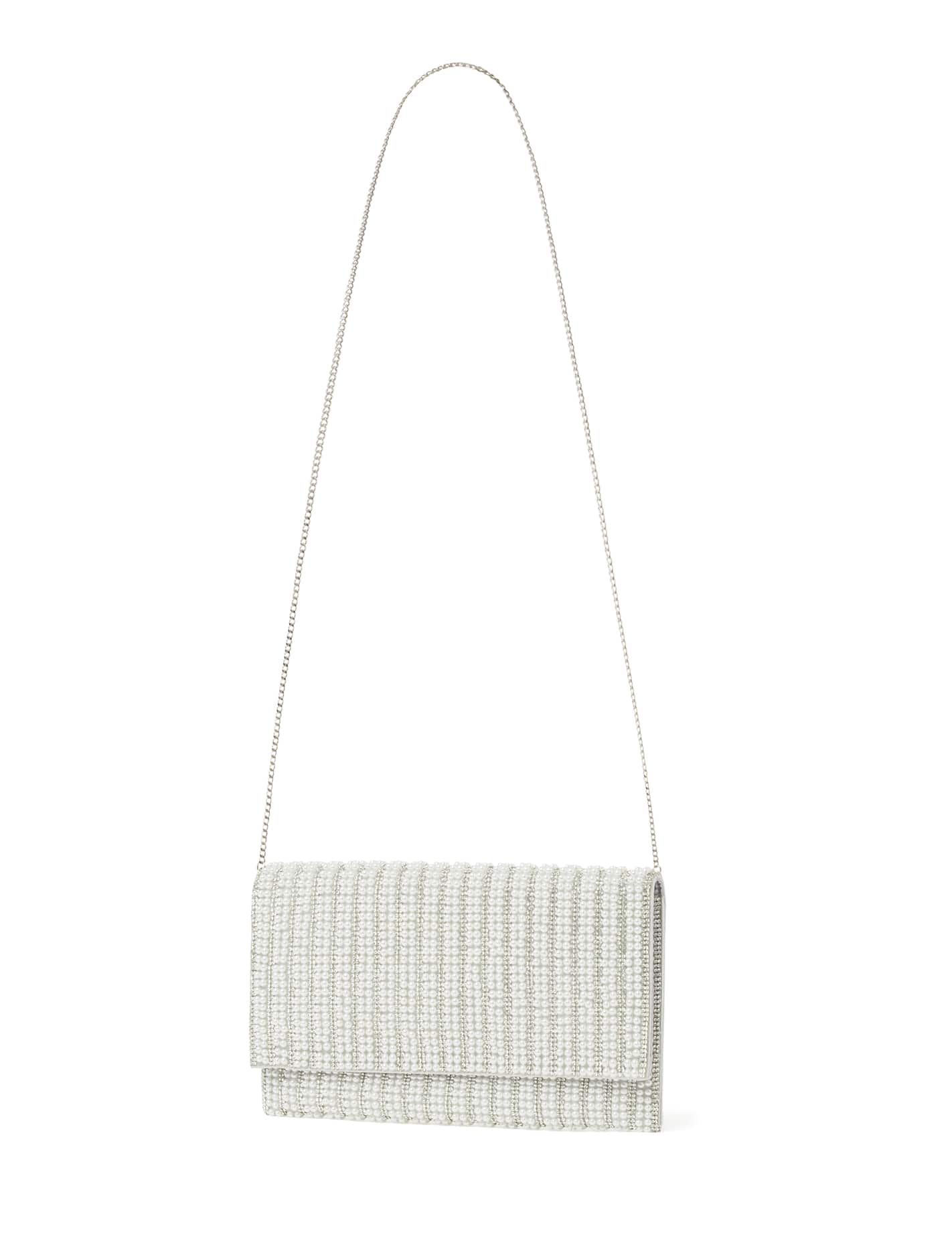 Molly Panel Sparkle Clutch Crystal/ Pearl_mannequin
