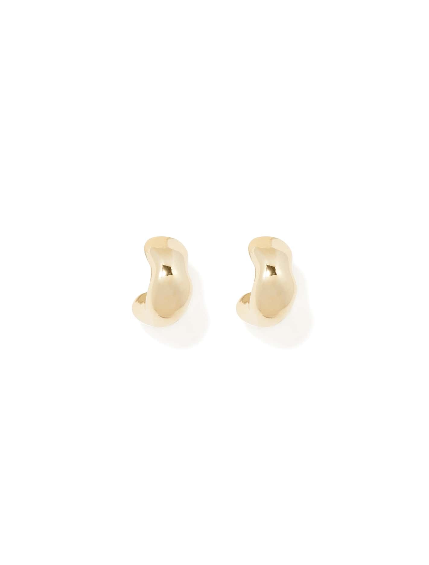 Signature Larisa Thick Mini Hoop Gold_mannequin