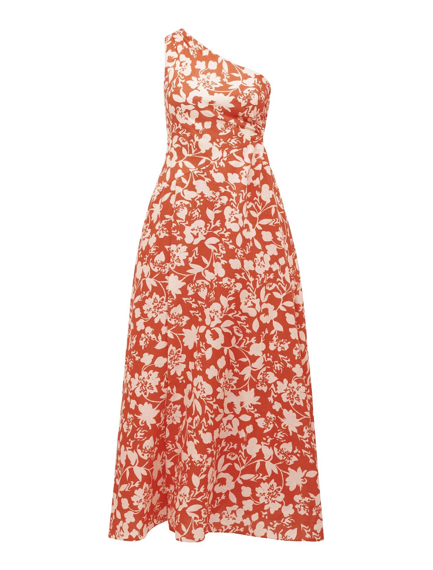 Rhianna Petite Linen Midi Bright Cove Floral_mannequin