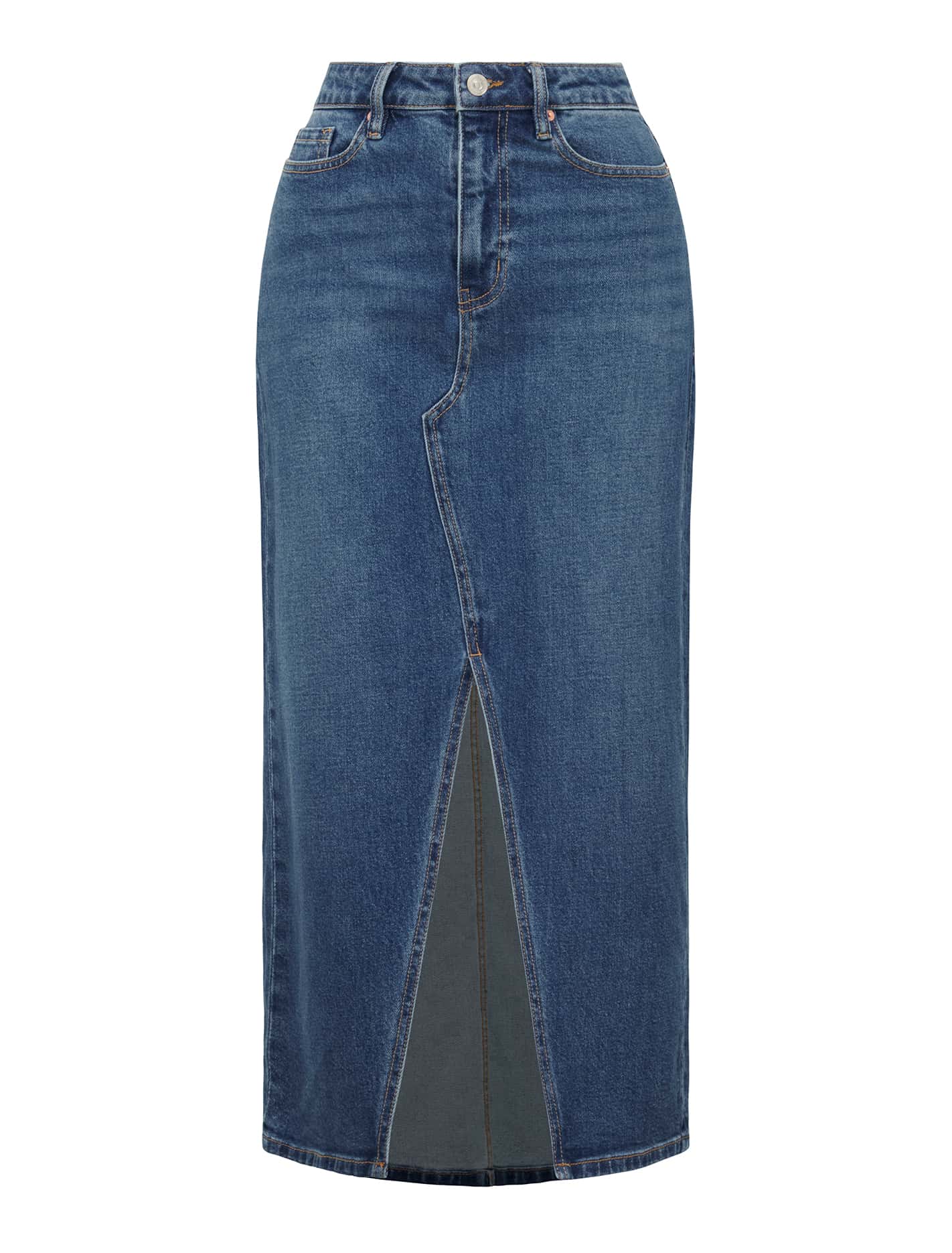 Marion Midaxi Skirt Dark Wash_mannequin