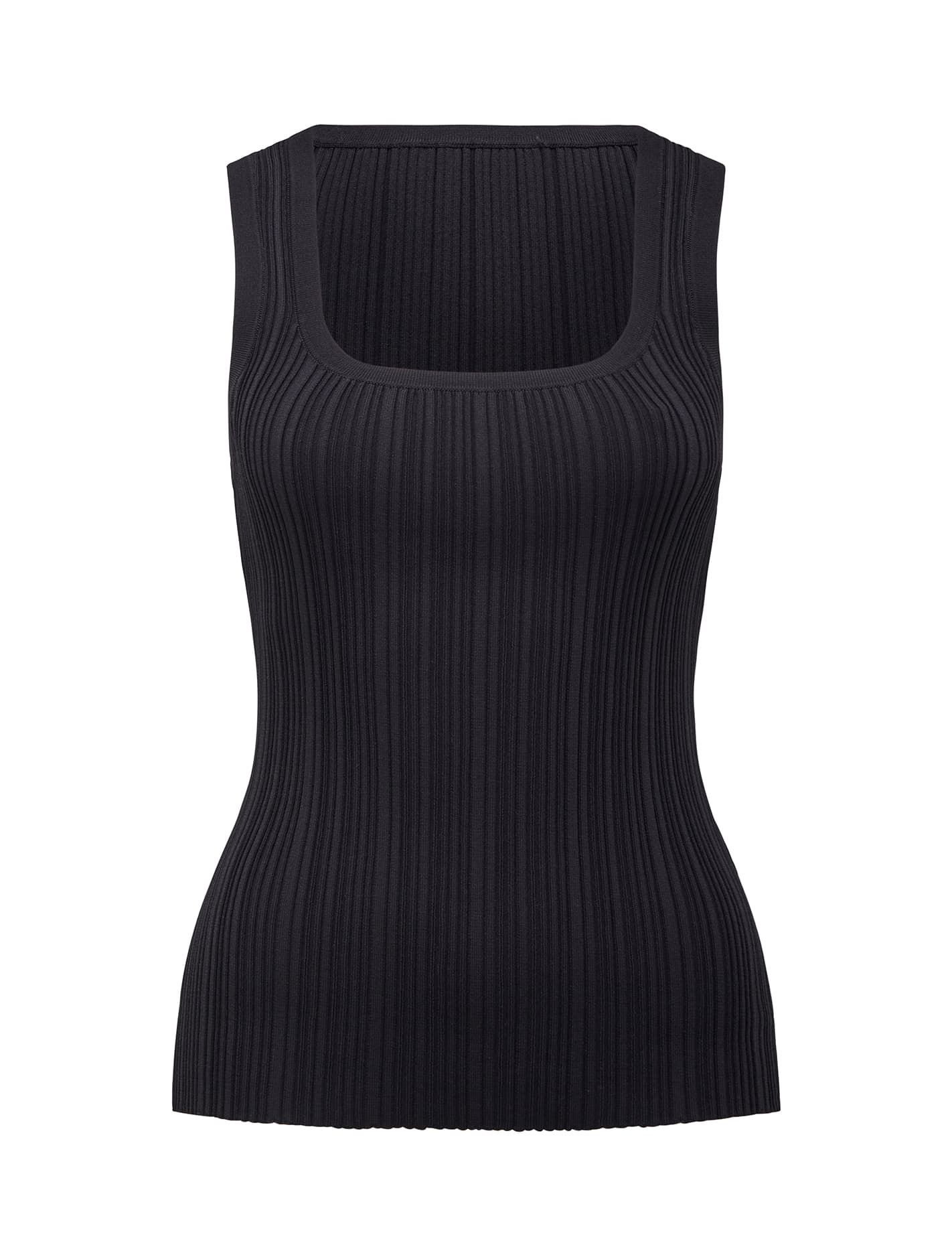 Seville Multi Rib Knit Tank Black_mannequin