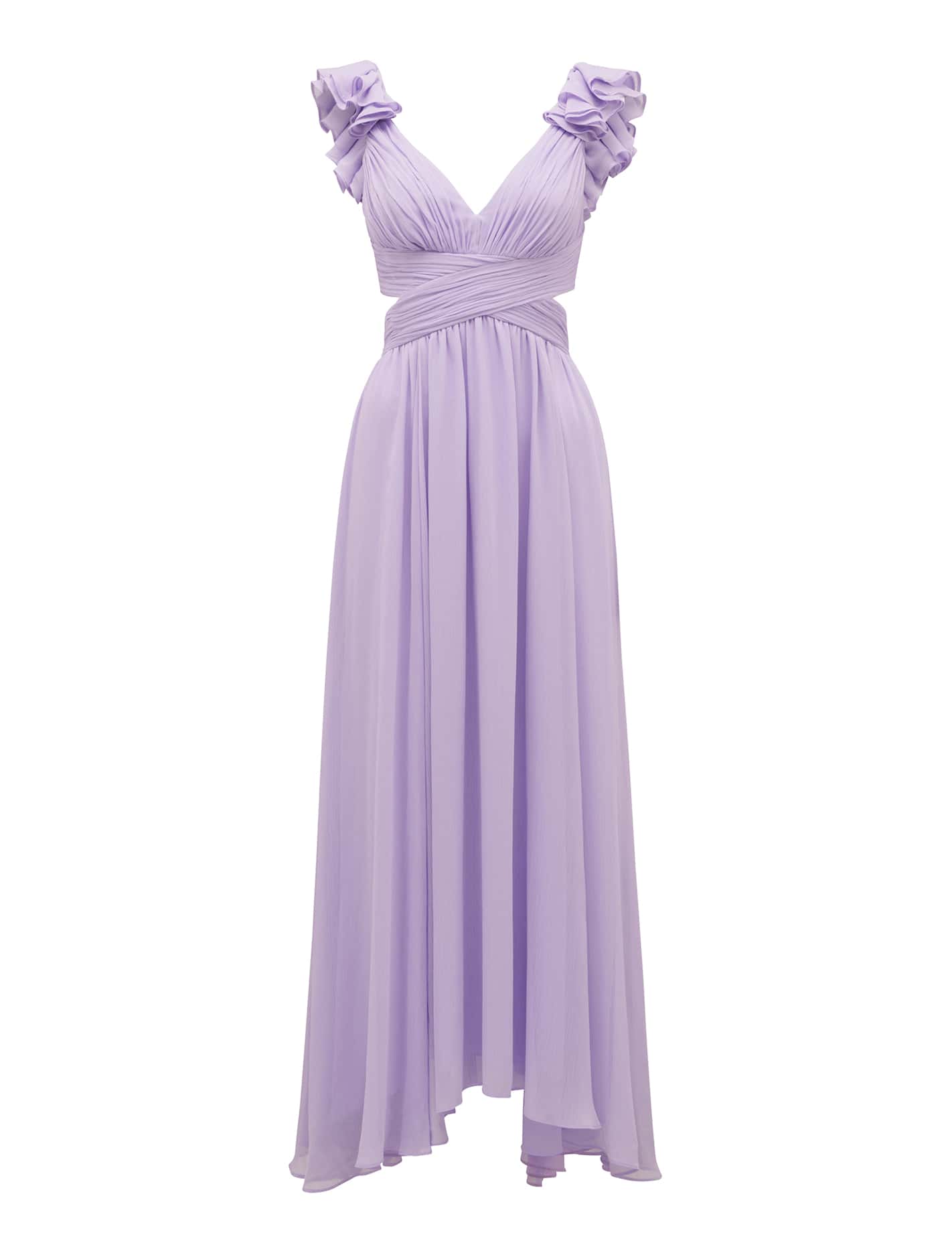 Selena Petite Ruffle Maxi Dress Blossoming Lilac_mannequin
