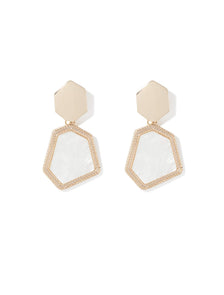 Julie Geo Acrylic Earring Ivory/Gold_mannequin