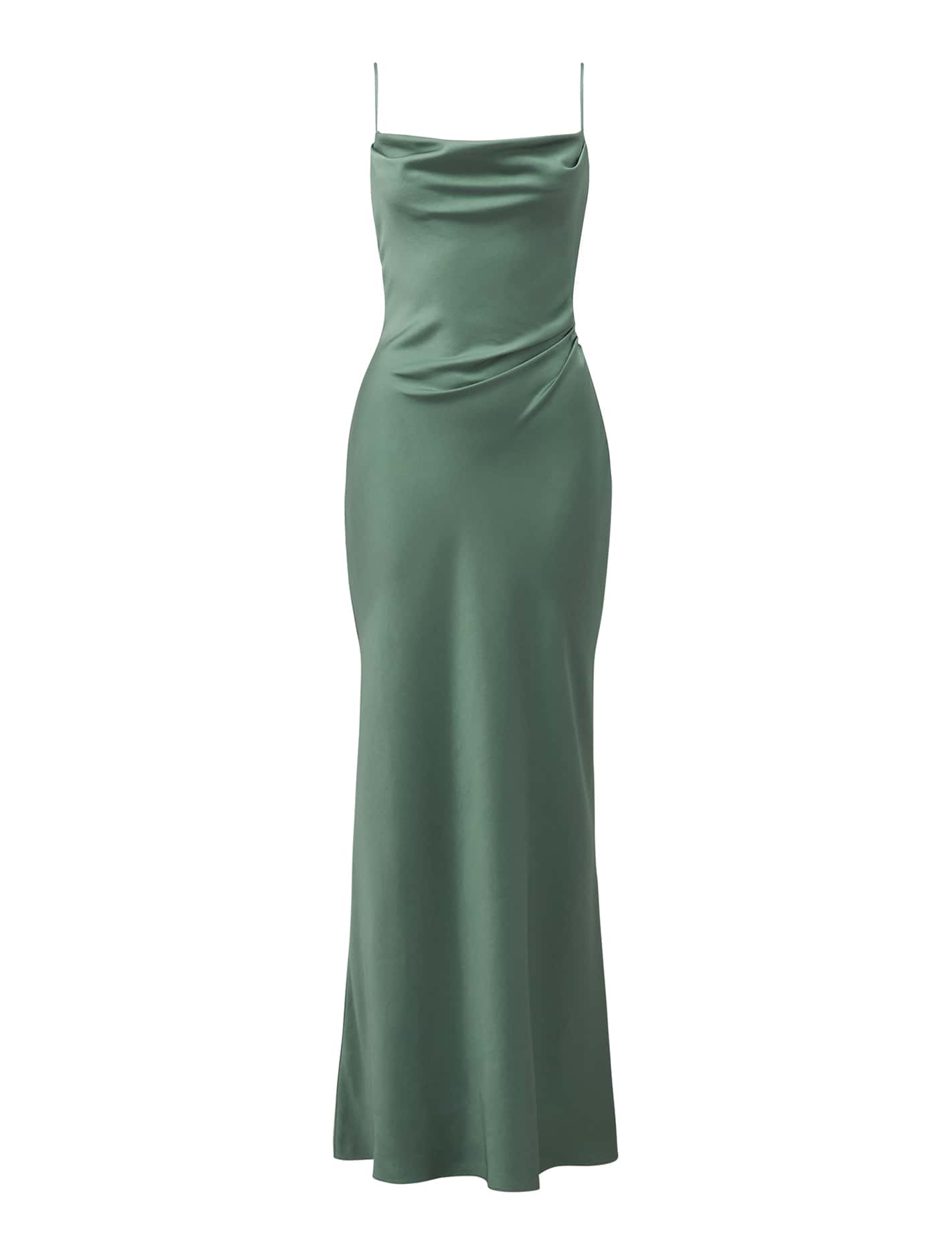 Mia Satin Maxi Dress Burning Sage_mannequin