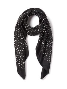Gabbie Satin Scarf Parkville Spot Black_mannequin