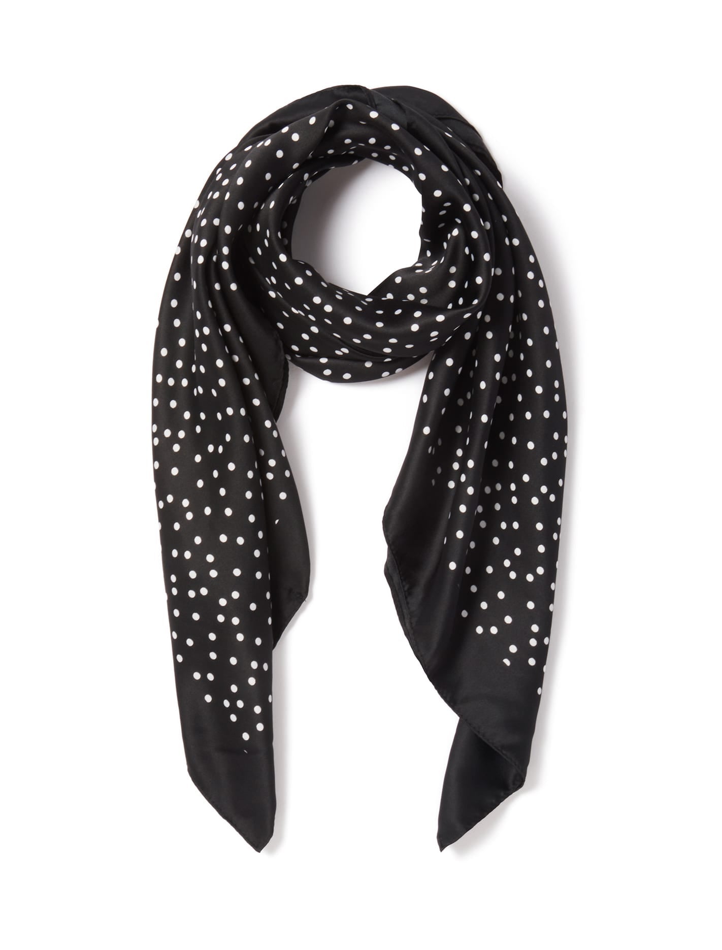 Gabbie Satin Scarf Parkville Spot Black_mannequin