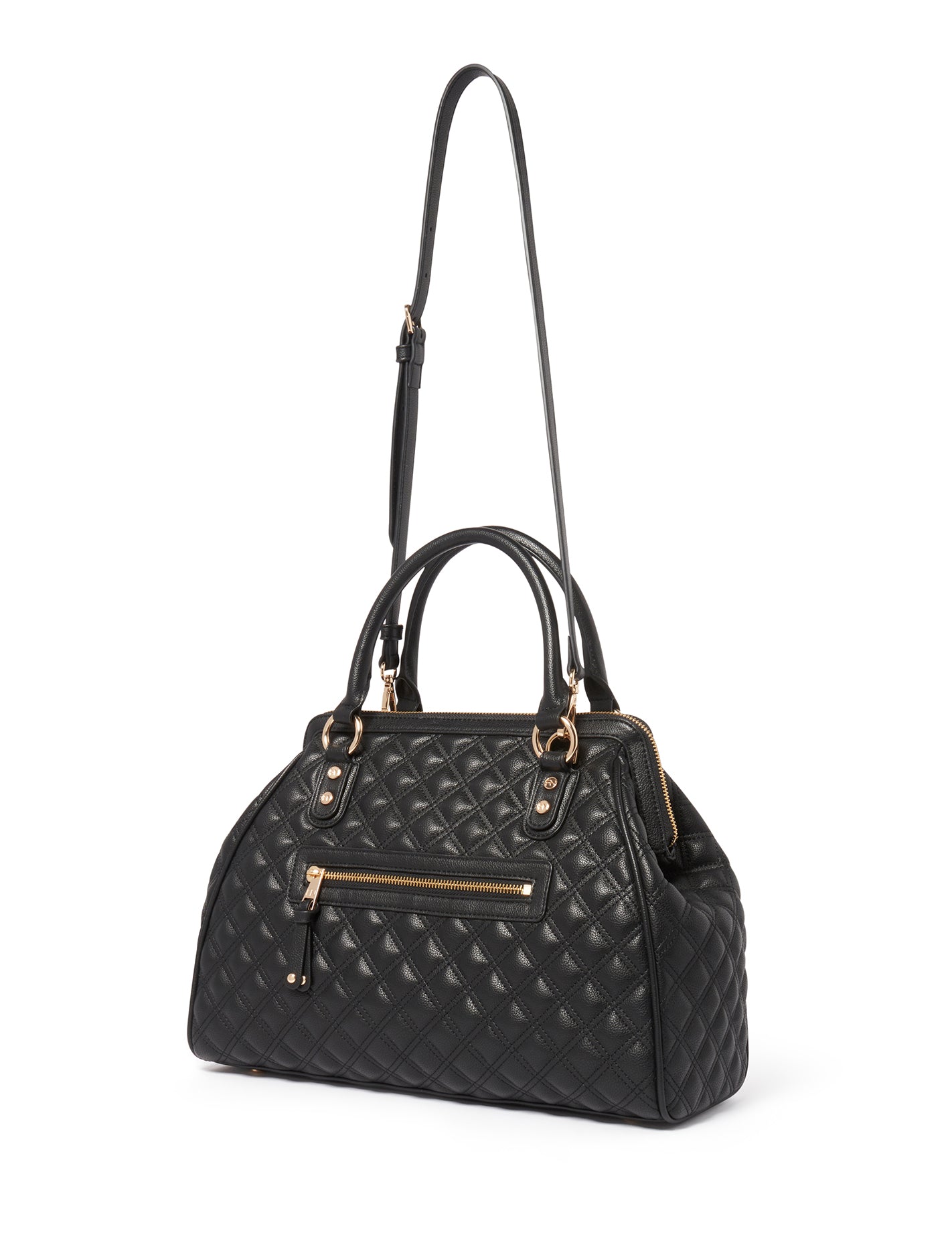 Signature Grace Quilted Tote Bag  Black_mannequin