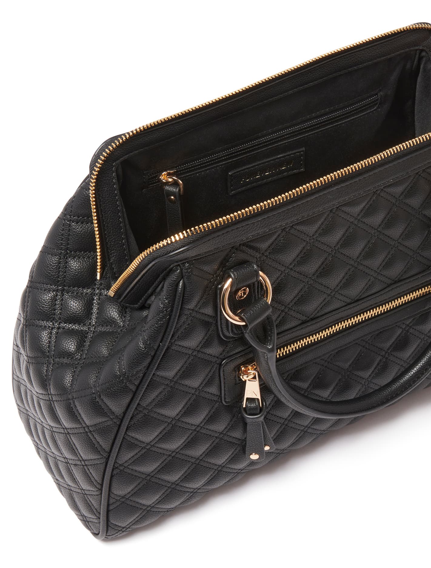 Signature Grace Quilted Tote Bag  Black_mannequin