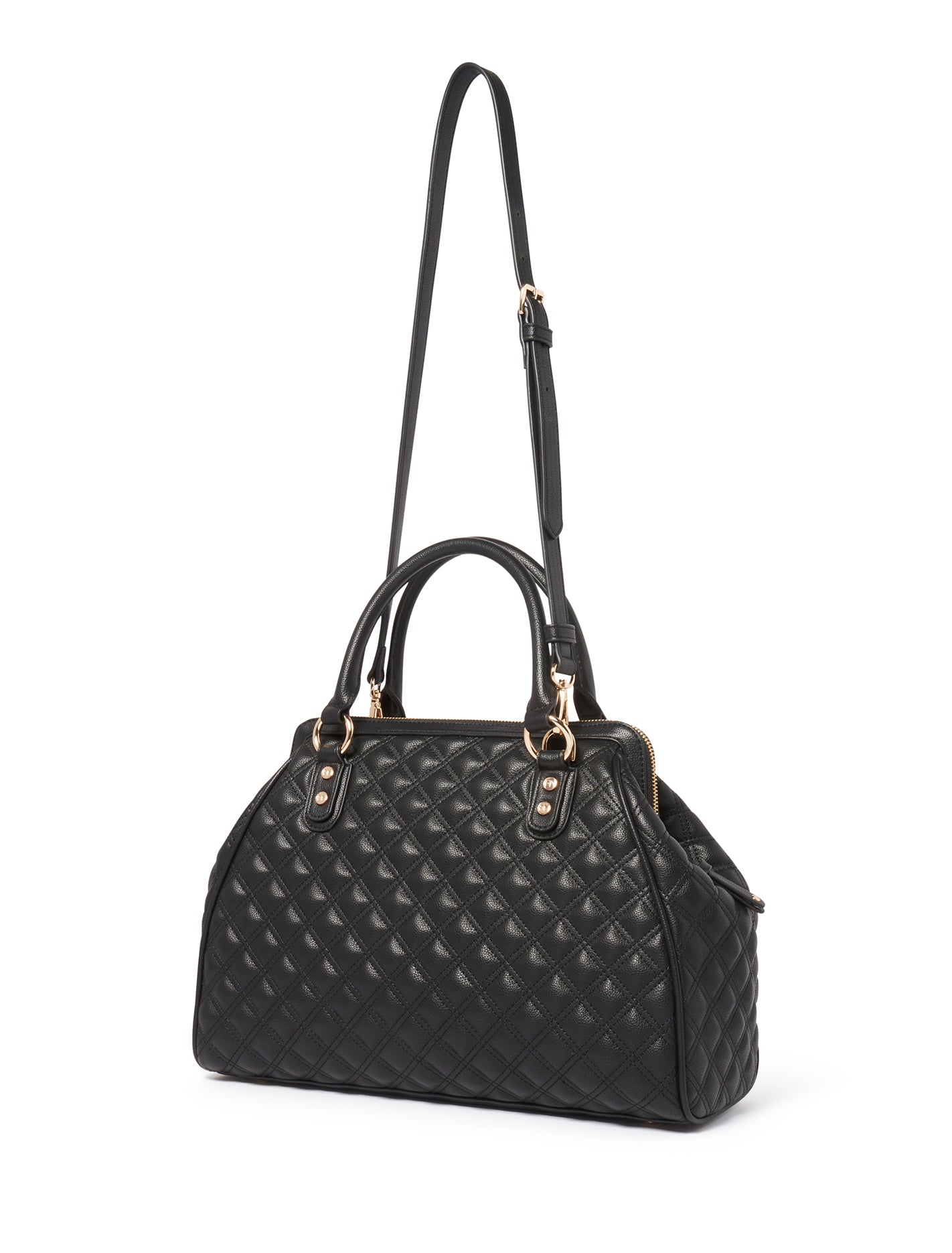 Signature Grace Quilted Tote Bag  Black_mannequin