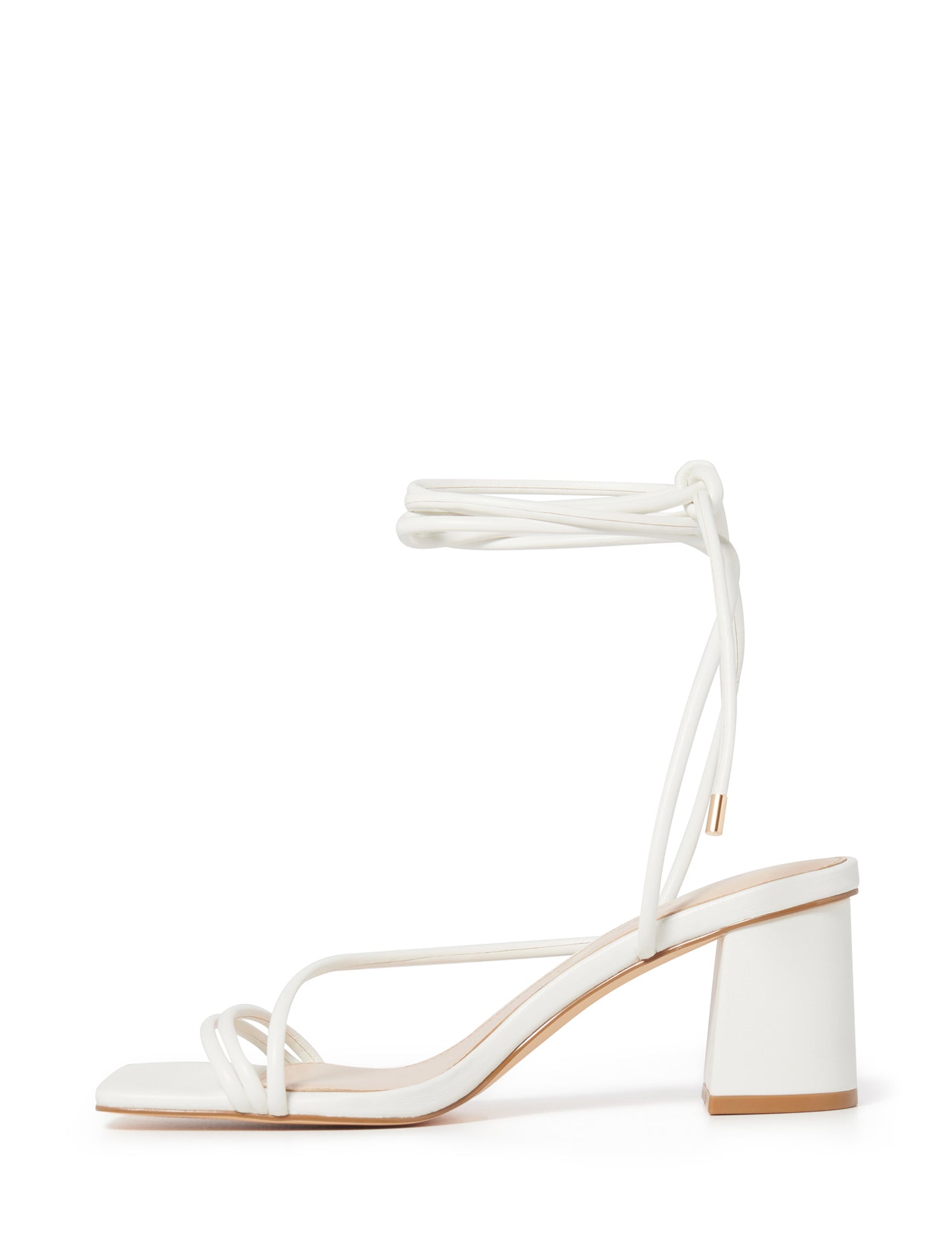 Avery Ankle Tie Low Block White_mannequin