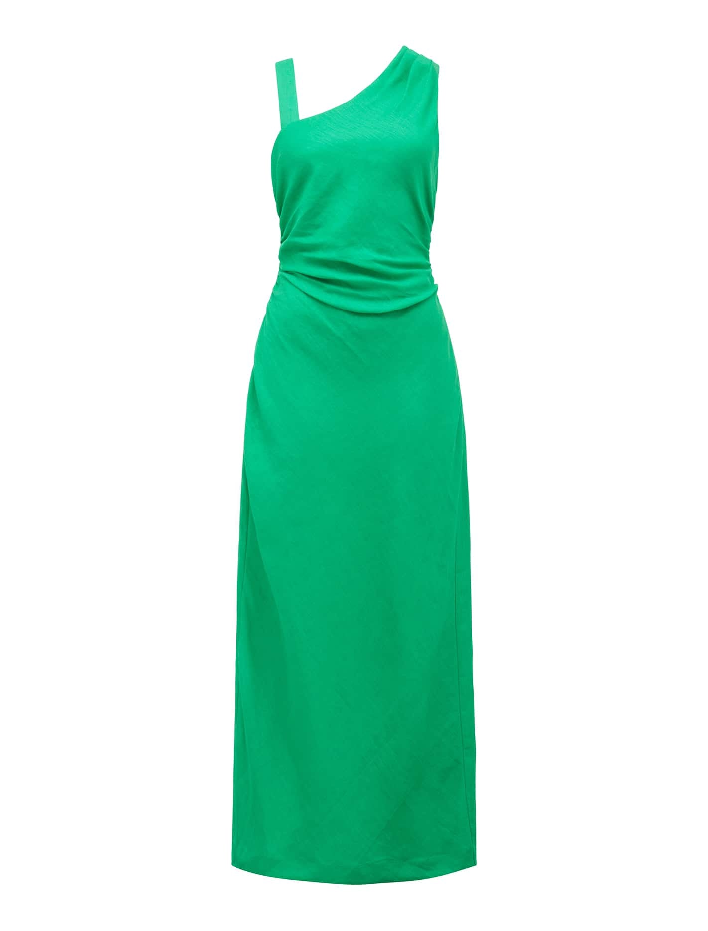 Sadie Linen Midi Dress Tropical Green_mannequin
