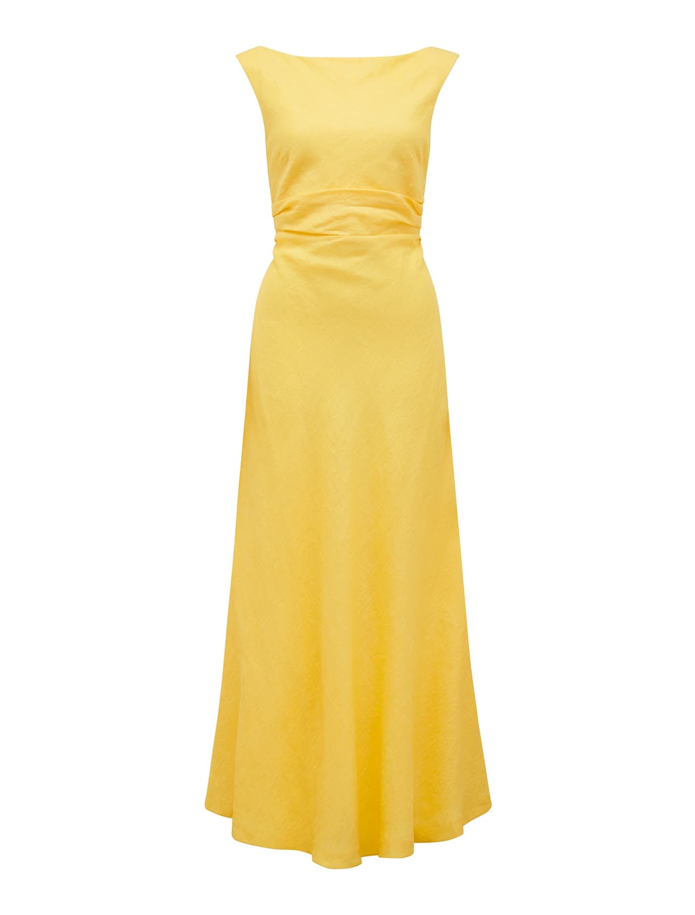 Tania Linen Midi Dress Aspen Gold_mannequin