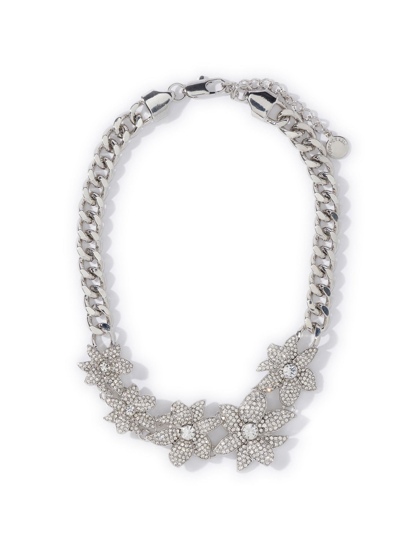 Signature Flo Flower Crystal Necklace_mannequin