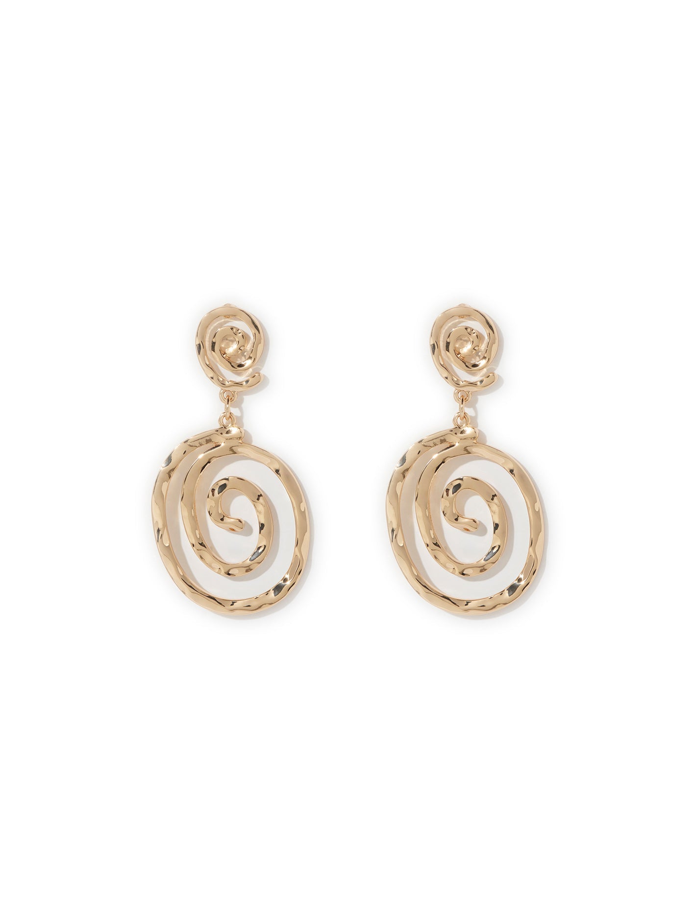Signature Swirly Drop Earring Gold_mannequin