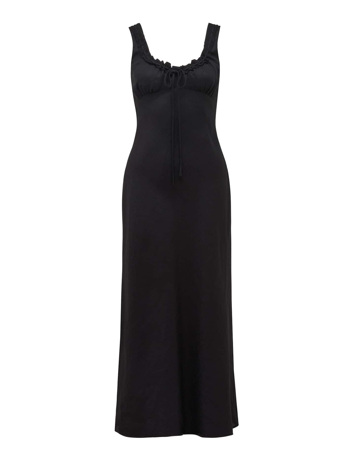 Etta Bow Tie Midi Dress Black_mannequin