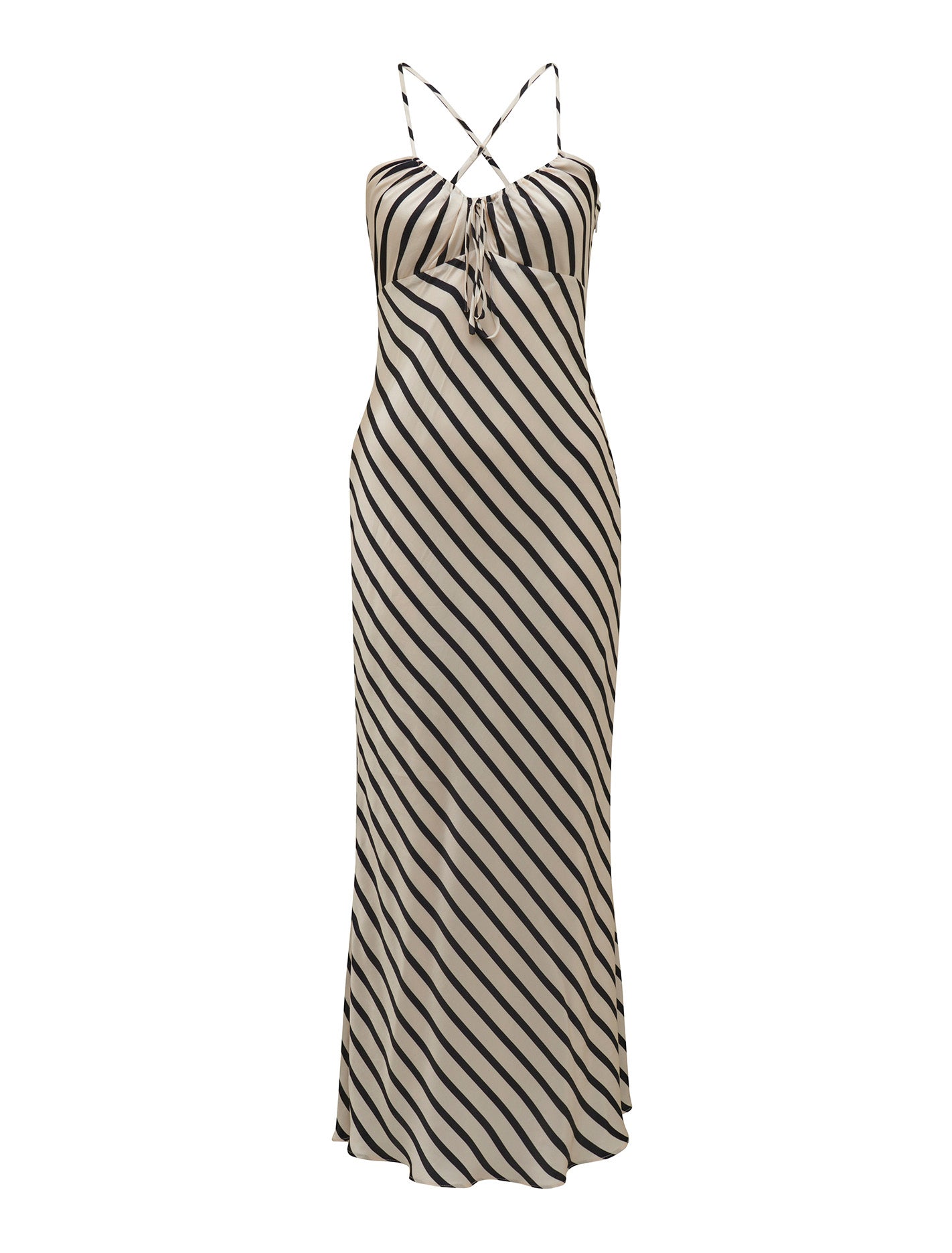 Abby Satin Stripe Midi Thin Royston Stripe_mannequin