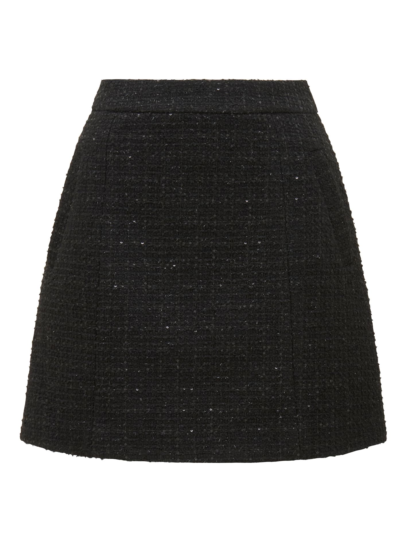 Tonia Boucle Mini Skirt Black Metallic Suit_mannequin