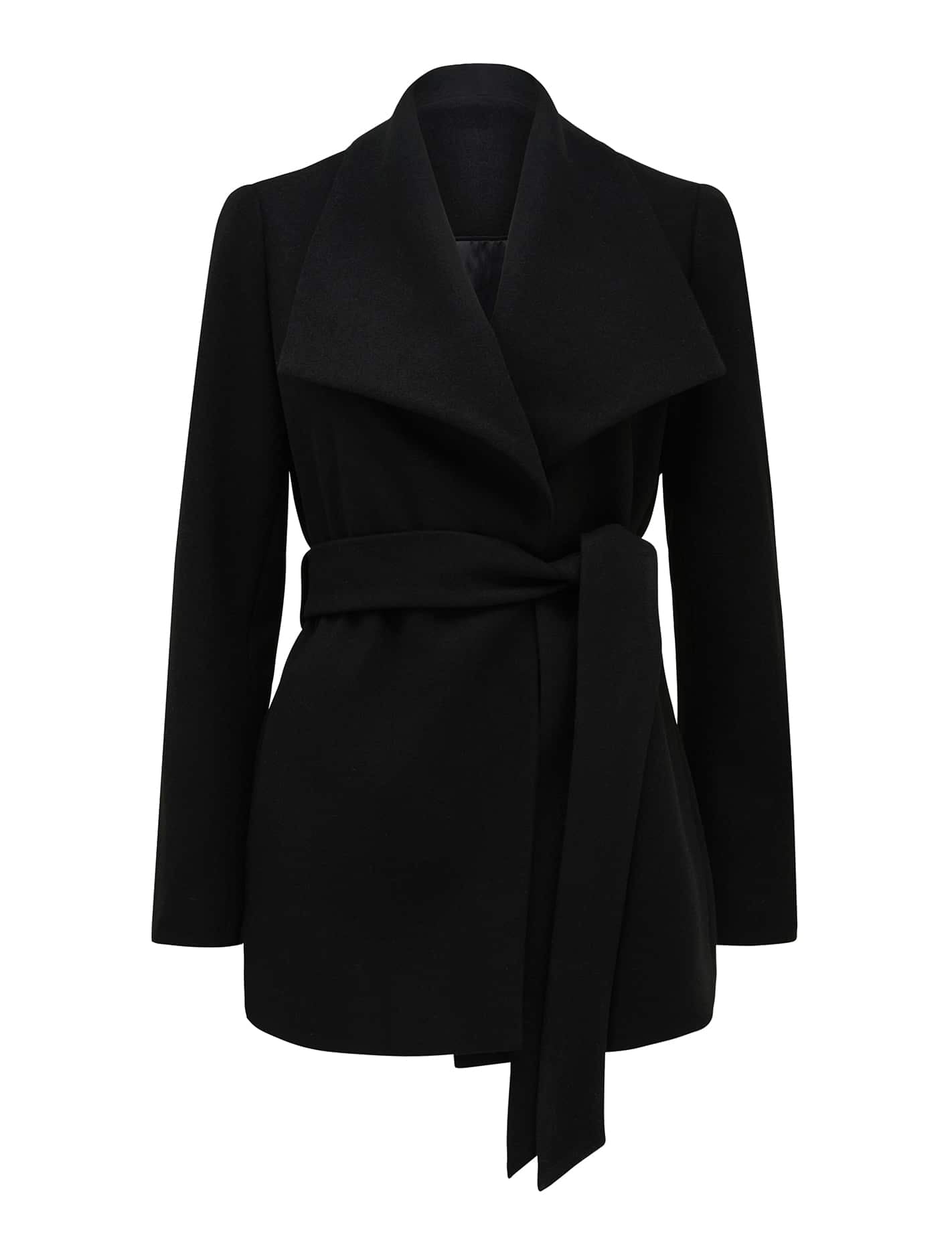 Steph Petite Wrap Coat Black_mannequin