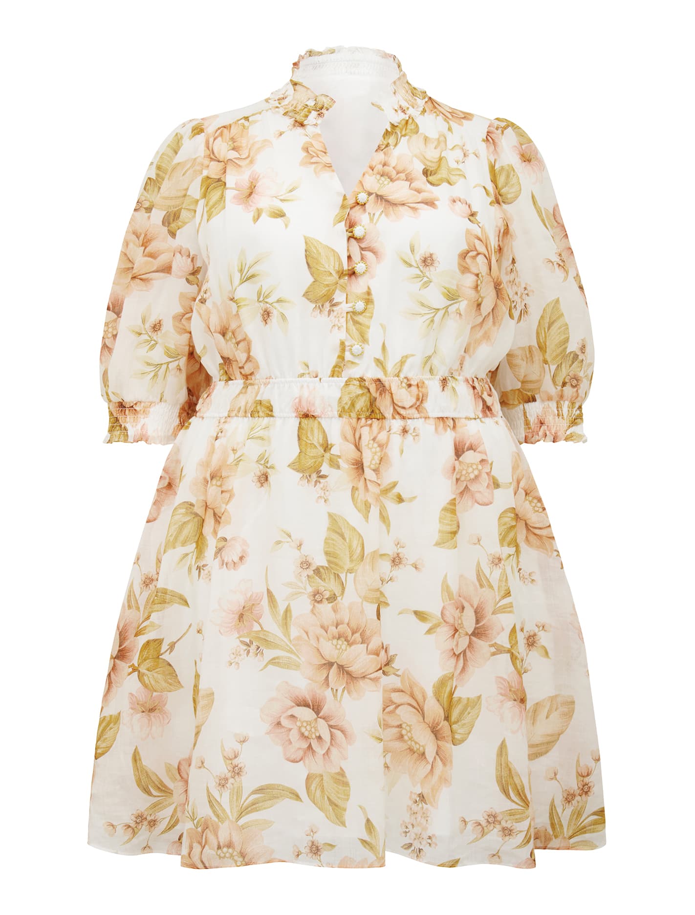 Shayla Curve Cuff Detail Mini Light Luna Floral_mannequin