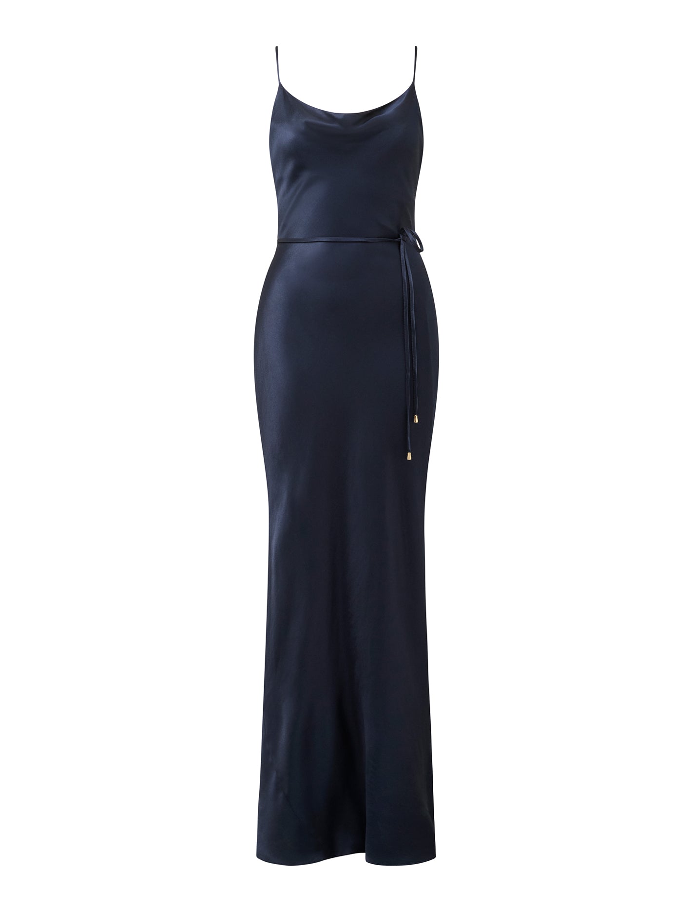 Lucy Satin Cowl Maxi Dress Deep Navy_mannequin