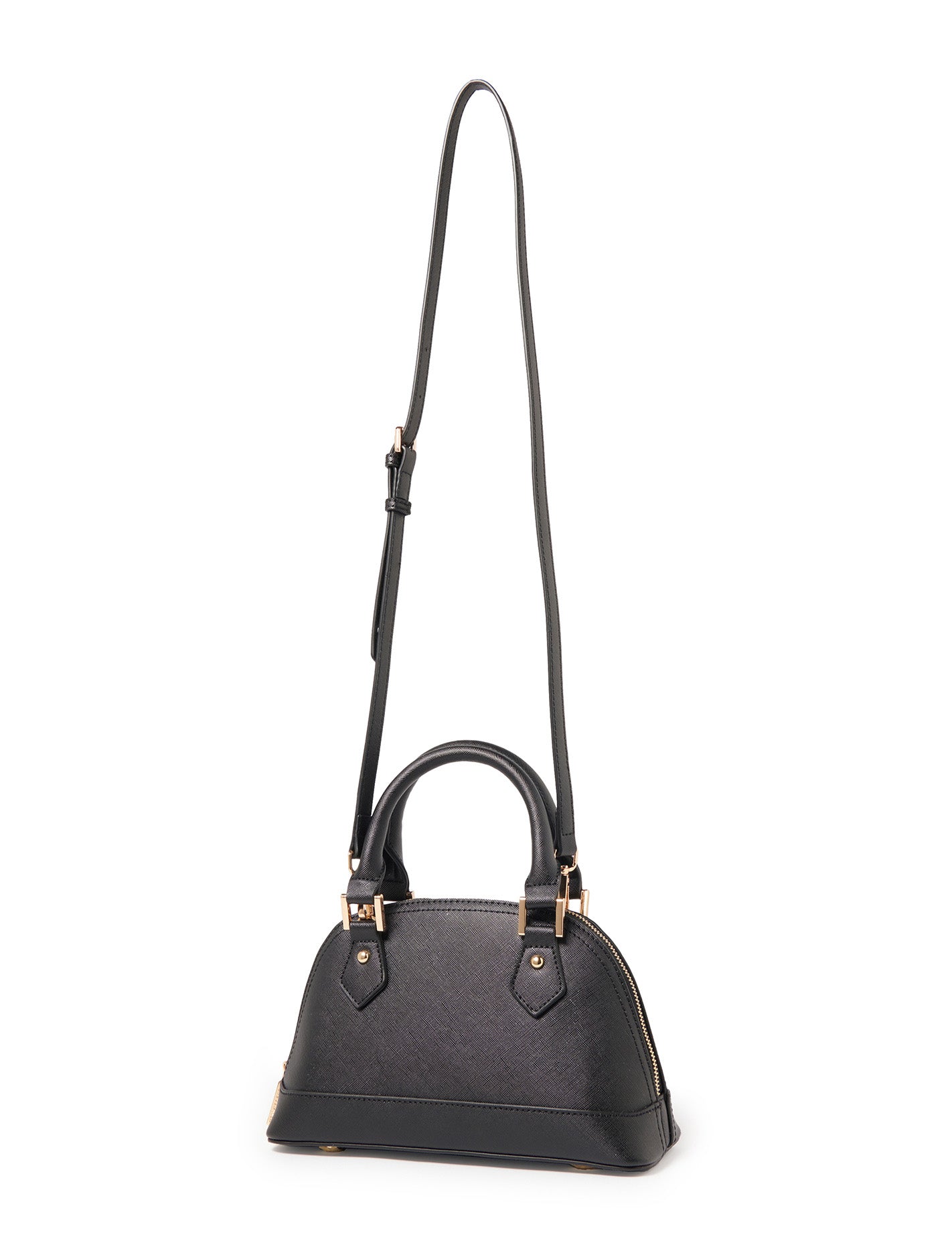 Becky Bowler Bag Black Saffiano_mannequin