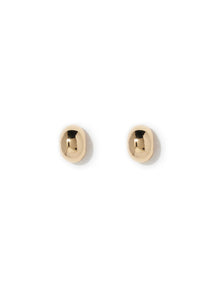 Simi Small Chunky Stud Earrings Gold Plated_mannequin
