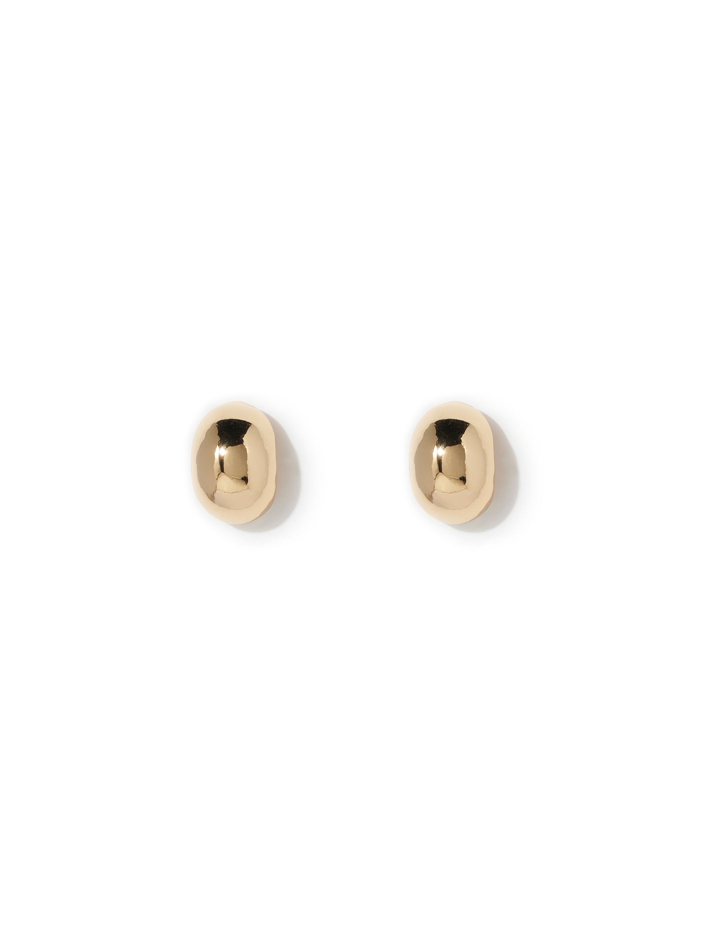 Simi Small Chunky Stud Earrings Gold Plated_mannequin