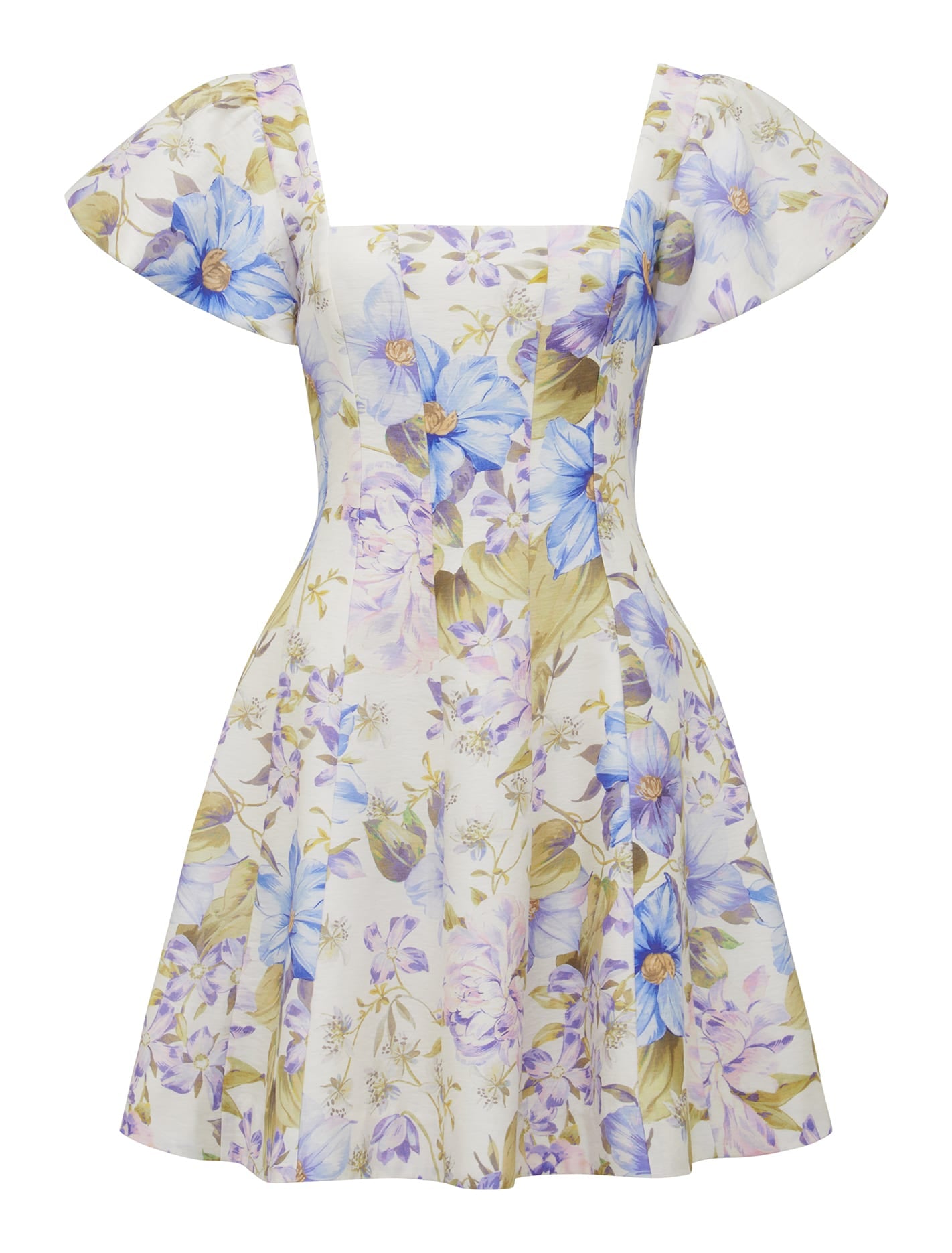 Josie Square-Neck Mini Dress Selene Floral_mannequin
