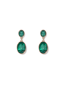 Ava Drop Earrings Emerald/Gold_mannequin