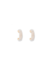 Prue Small Pearl Hoop Pearl/Gold_mannequin