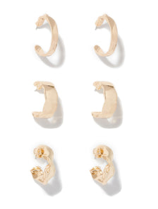 Hattie Multi Hoop Pack Gold_mannequin