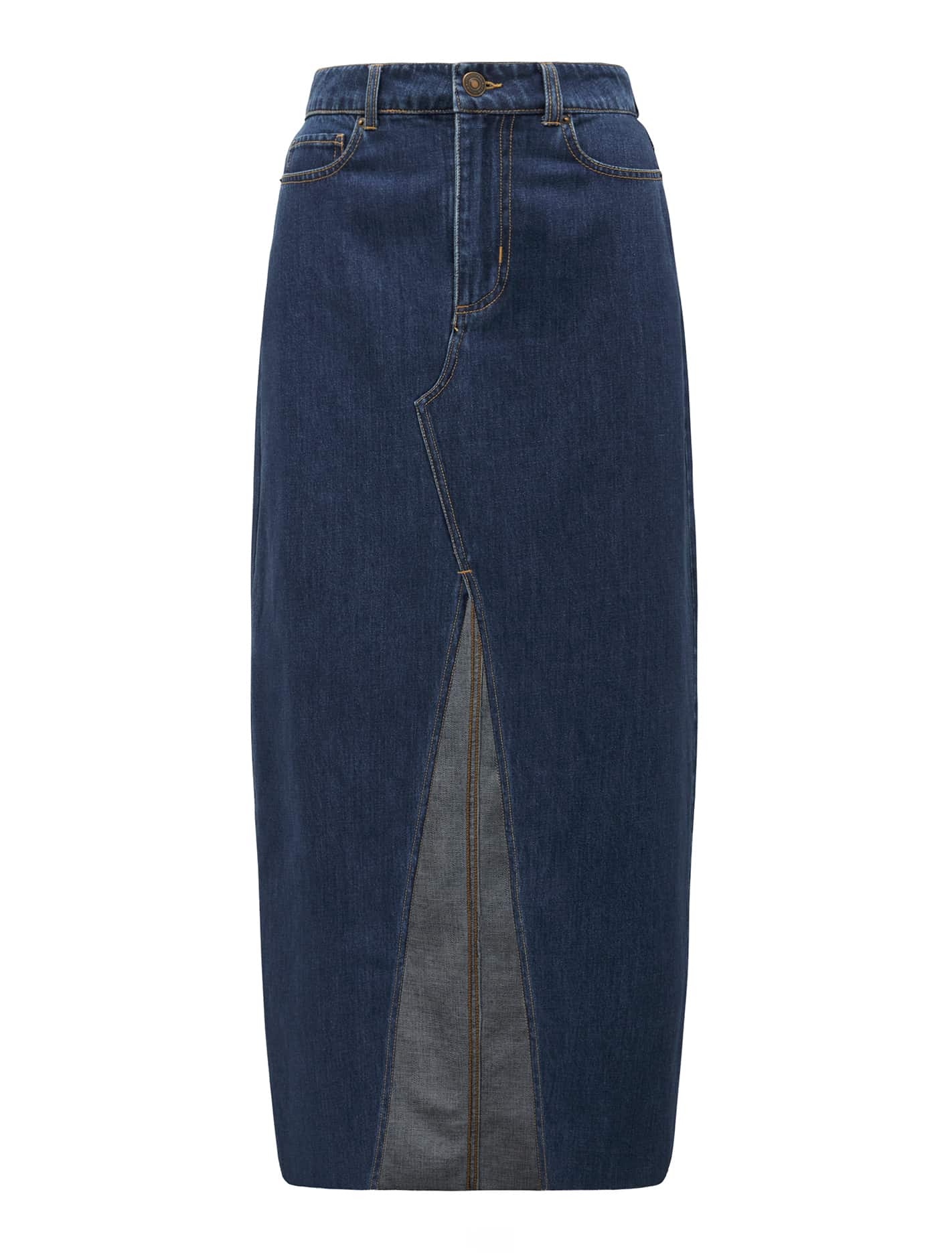 Dallas Midaxi Skirt Mid Wash Co-ord_mannequin