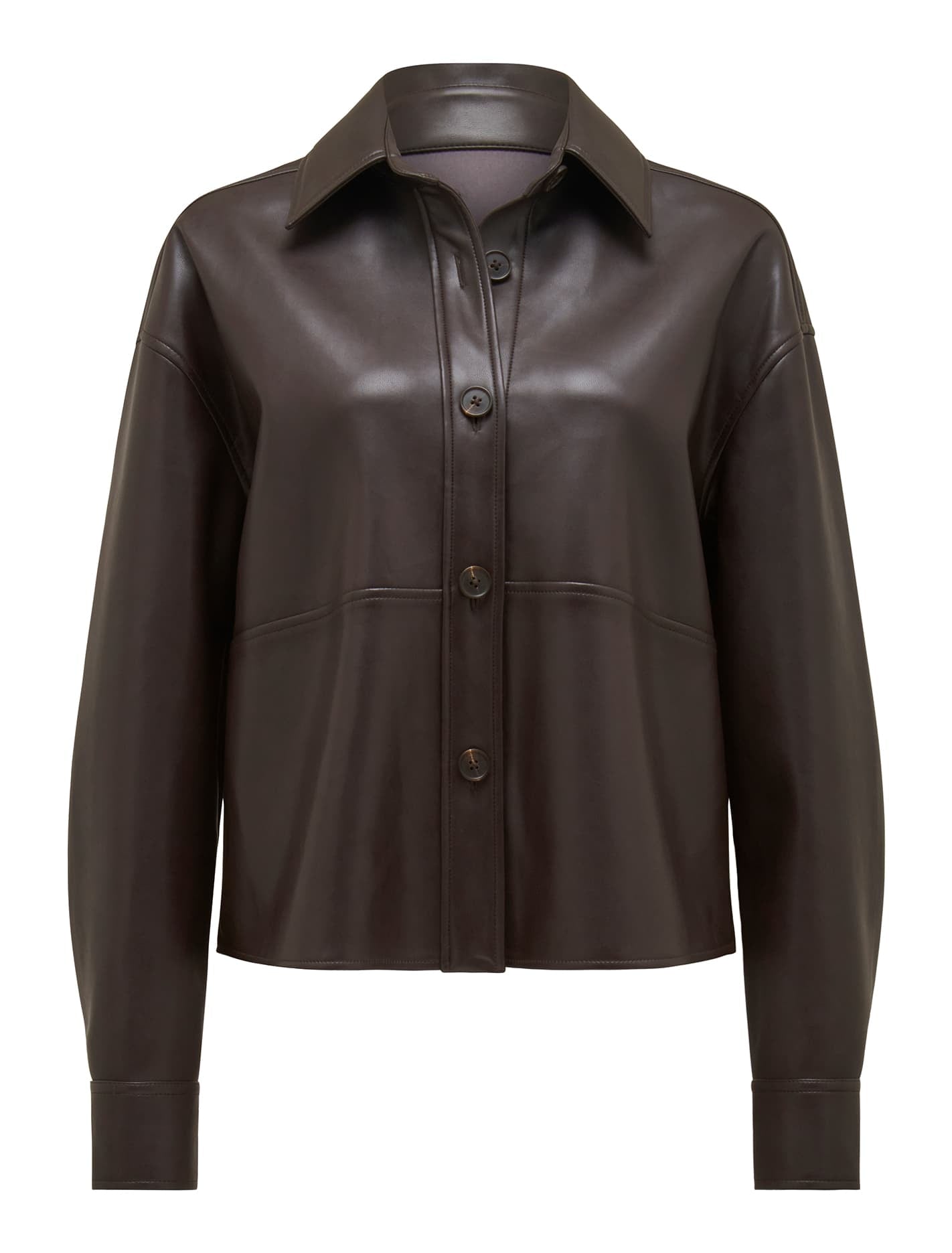 Margot PU Shacket Chocolate_mannequin