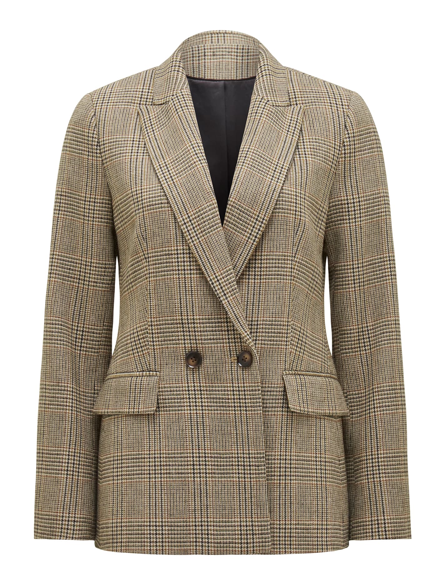 Nadia Double Breasted Blazer Beige Heritage Check_mannequin