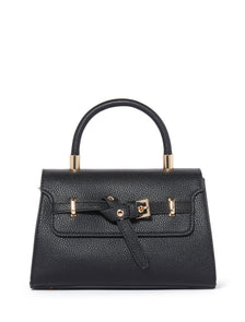 Bree Buckle Top-Handle Bag Black_mannequin