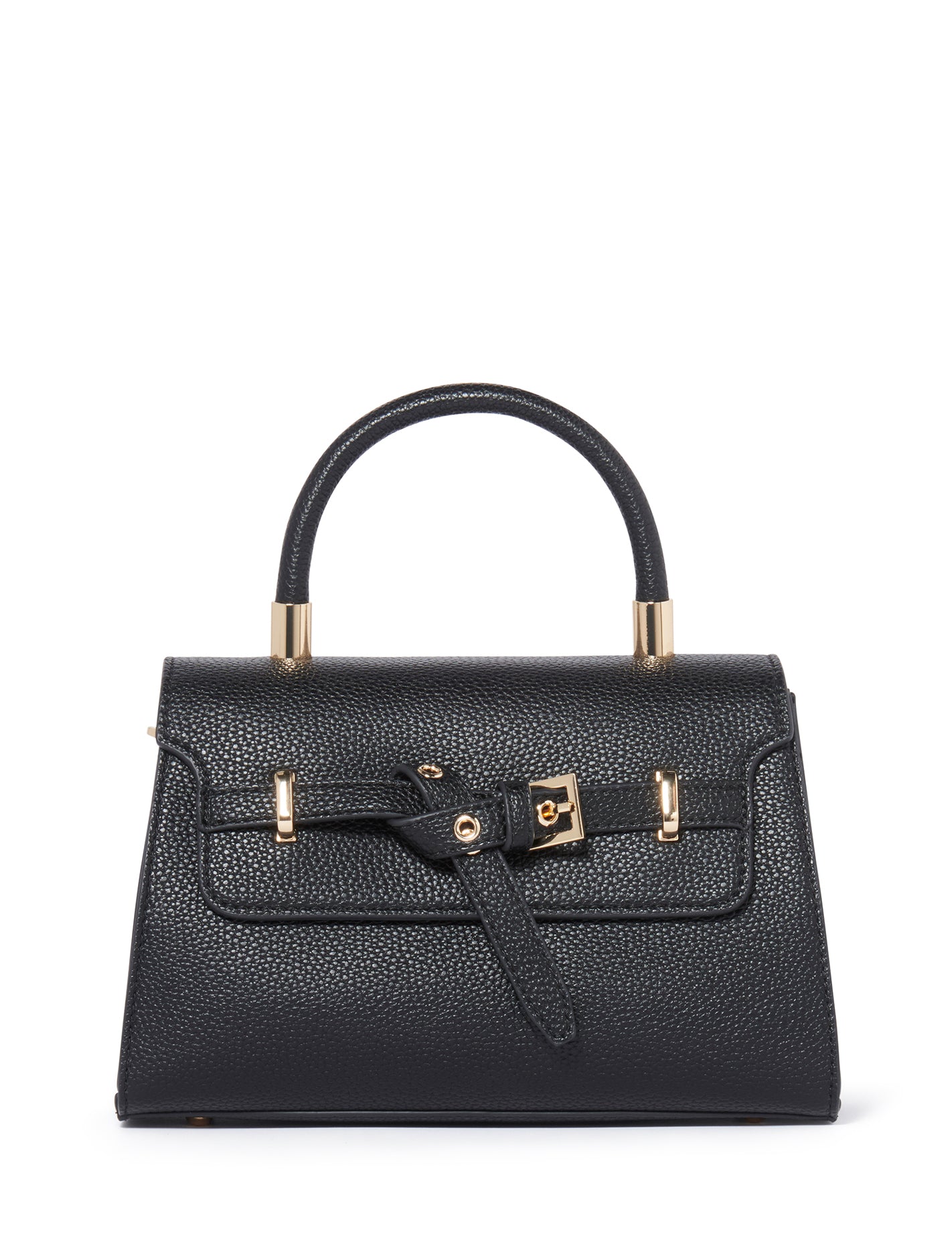 Bree Buckle Top-Handle Bag Black_mannequin