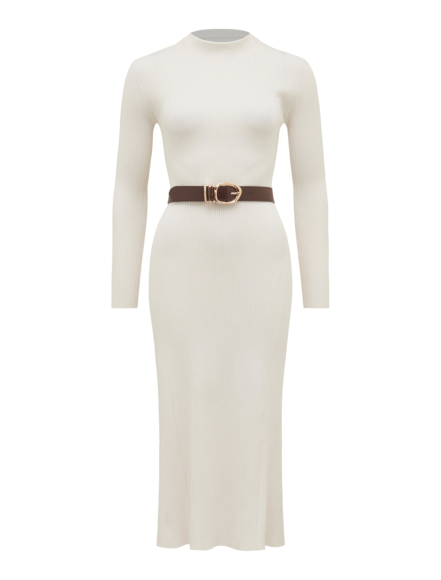 Luisa Petite Belted Dress Cream_mannequin