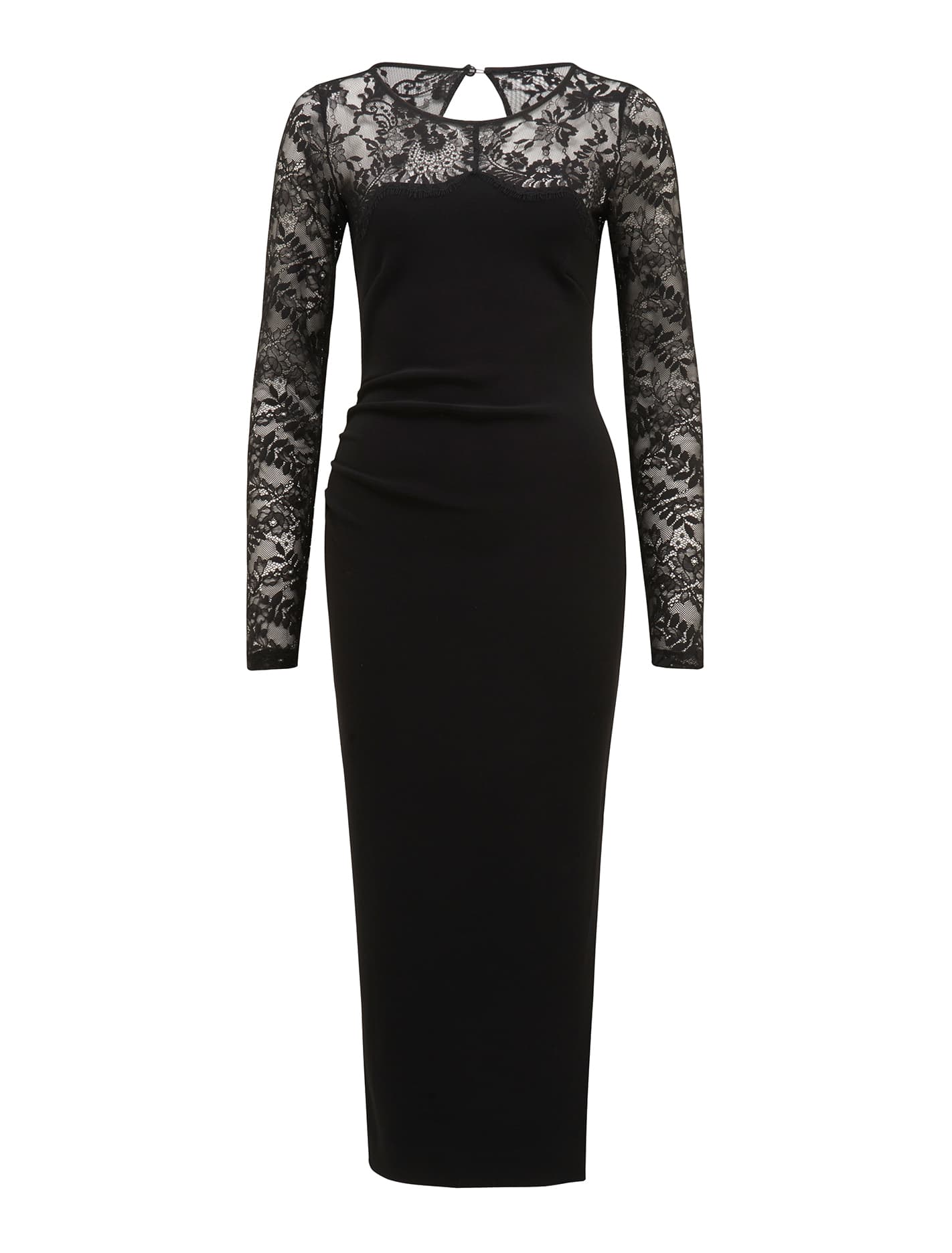 Diana Lace Detail Bodycon Black_mannequin