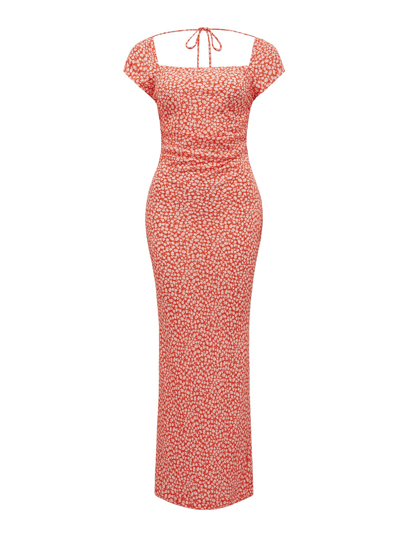 Tasmin Ruched Midi Memphis Ditsy_mannequin