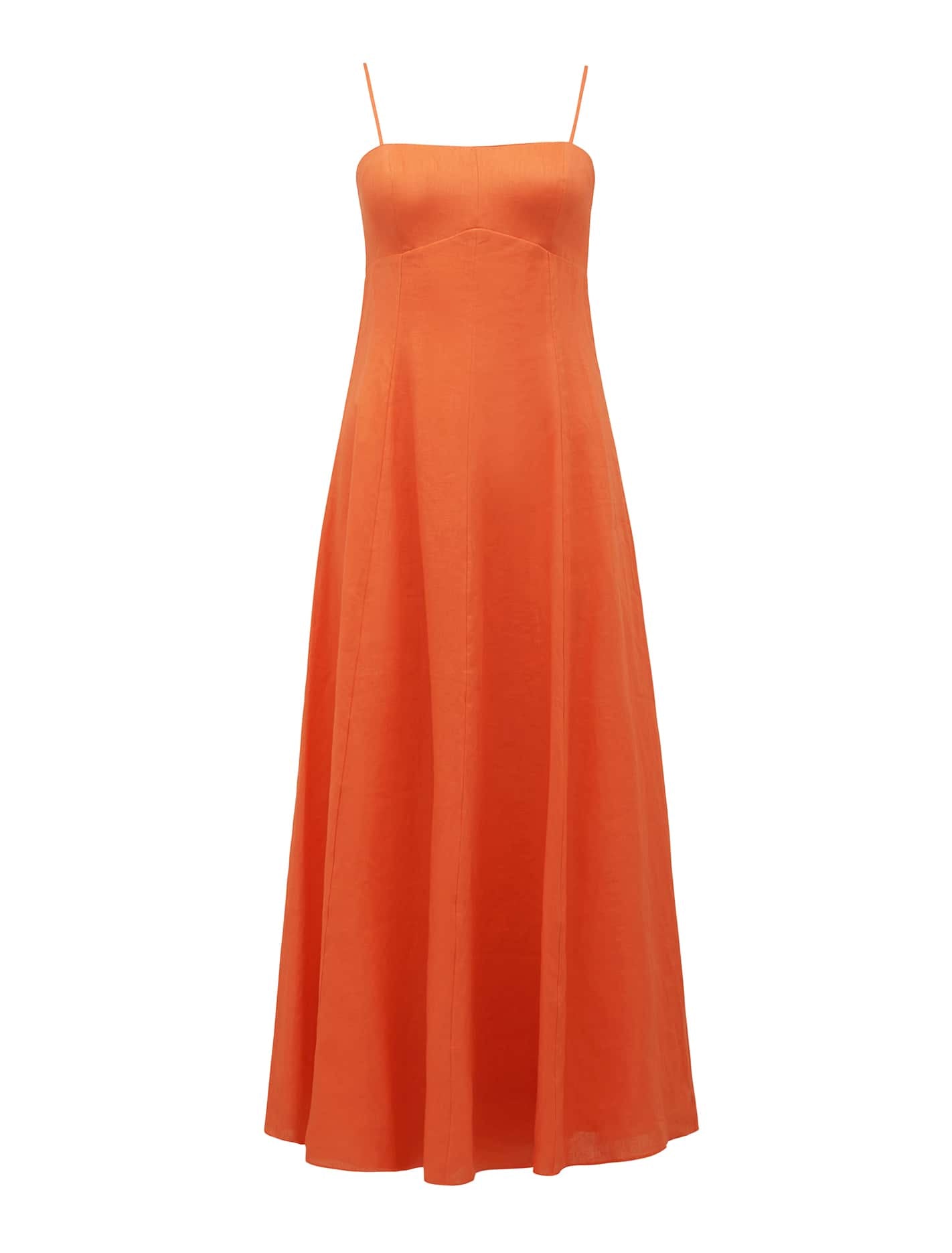 Vayda Petite Strap Midi Sun Dress Firecracker_mannequin