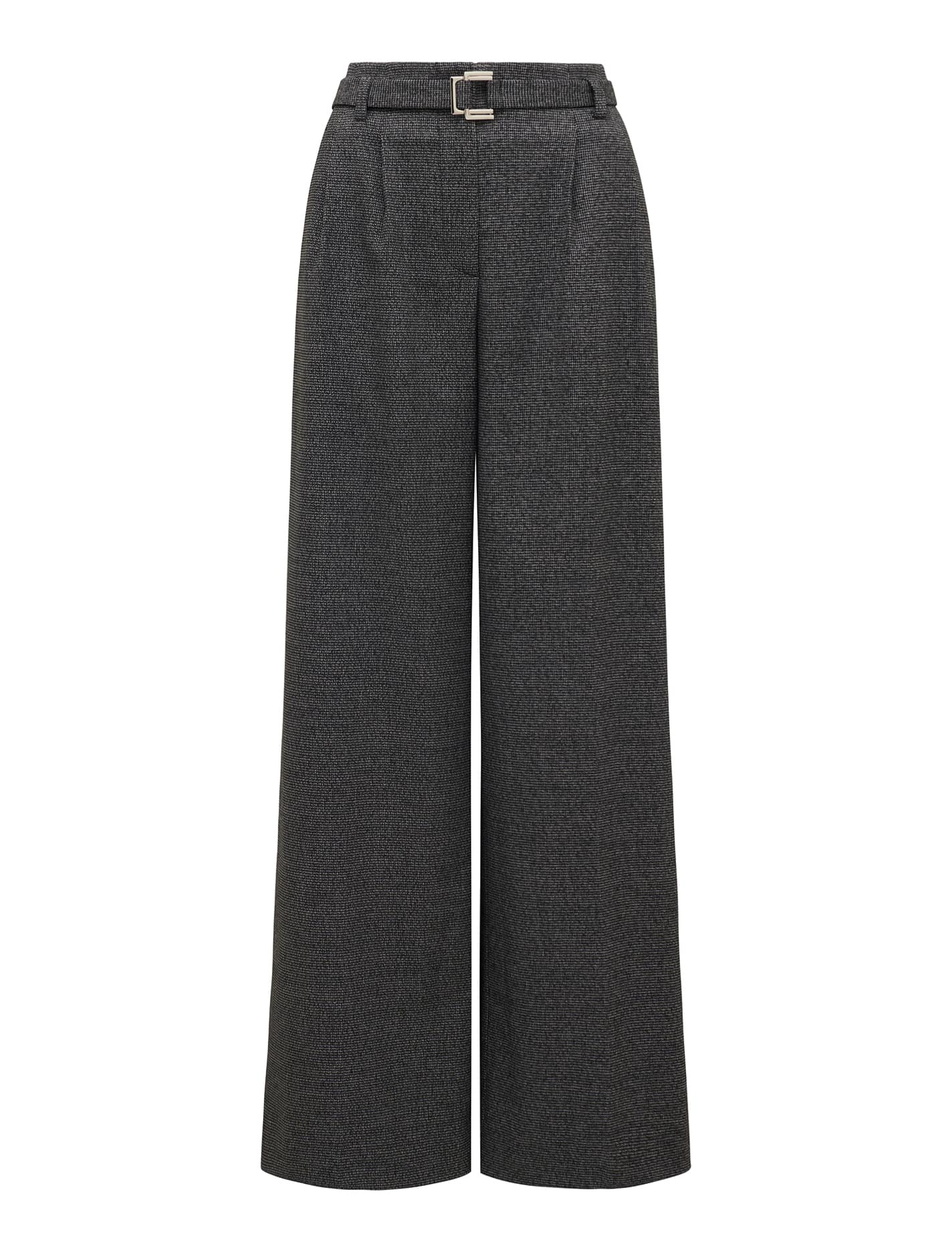 Charlie Belted Wide Leg Pant Black & White_mannequin