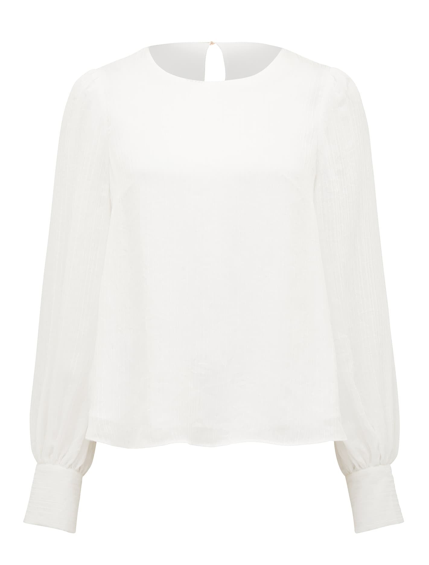 Narelda Crew Neck Top Porcelain_mannequin